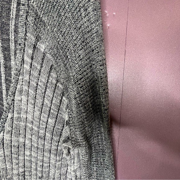 Free People Long Line Lagenlook Ribbed Duster Cardigan Knit Sweater Pockets XS - Picture 8 of 9
